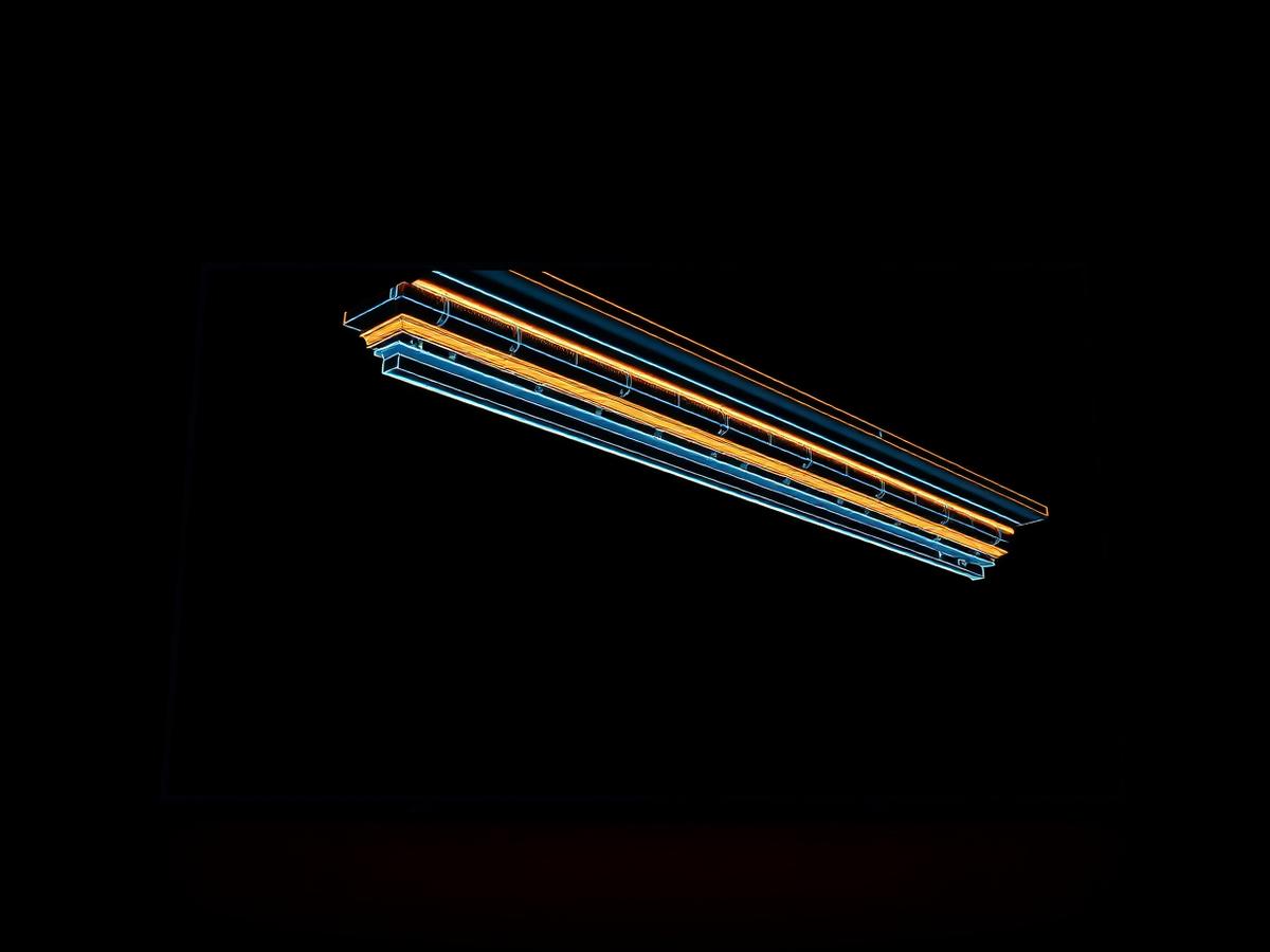 3D CAD wireframe of an architectural cornice molding profile